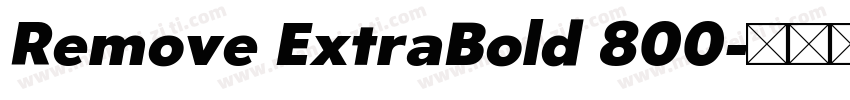 Remove ExtraBold 800字体转换